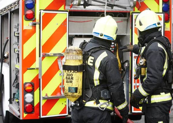 Firefighters rescued a casualty from a house fire in Morecambe in the early hours of this morning.