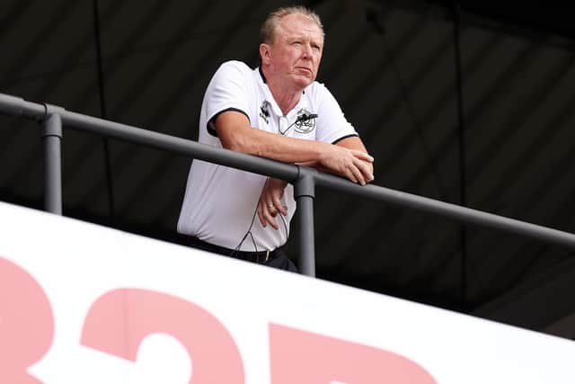 QPR boss Steve McClaren watched from a high vantage point in the early stages at Deepdale