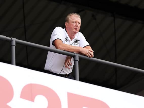 QPR boss Steve McClaren watched from a high vantage point in the early stages at Deepdale