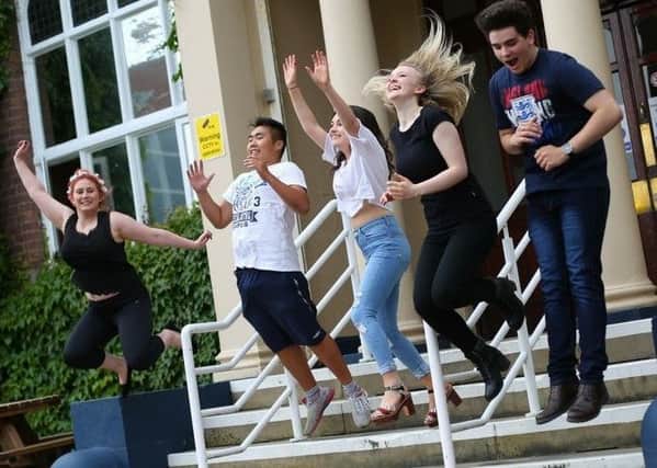 A-Level results day at Cardinal Newman College