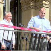 Greg Dunnings cuts the ribbon at Bistrot Pierre
