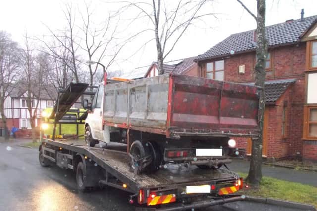 Milnes' tipper truck was seized and crushed