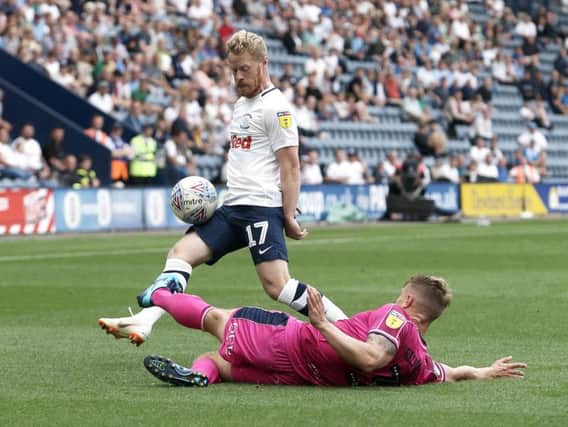 Daryl Horgan in action for PNE during his final game for the club against QPR last Saturday.