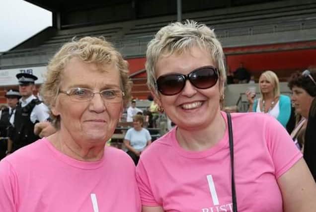 Tony's sister Tracy Brown with their mum