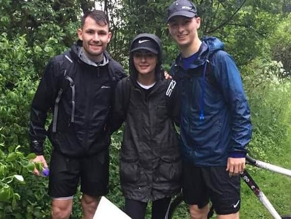 Lena Hughes, Jamie Sheard and Sam Gibson ran and cycled the full length of the Leeds-Liverpool Canal for St Catherine's Hospice
