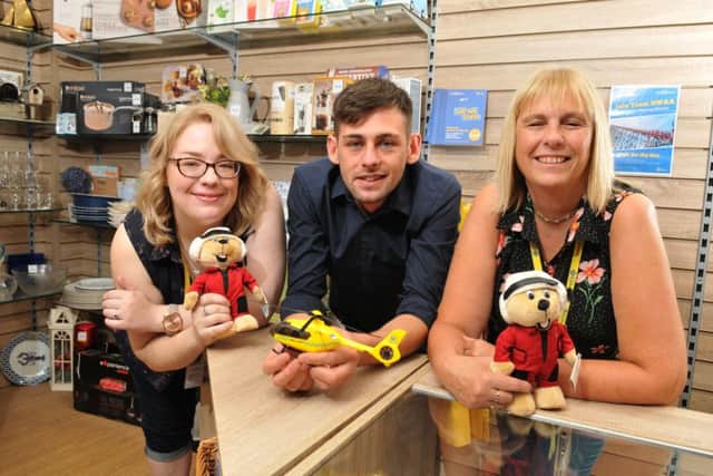The opening of the NW Air Ambulance Shop: Mandy Thornhill, Karl Graham and Lizzie Hall