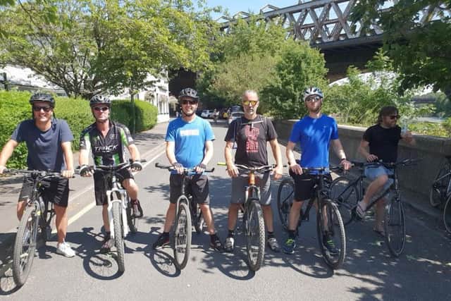 The Openreach team on the guild Wheel bike ride for St Catherine's Hospice