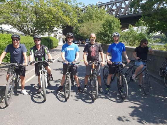 The Openreach team on the guild Wheel bike ride for St Catherine's Hospice