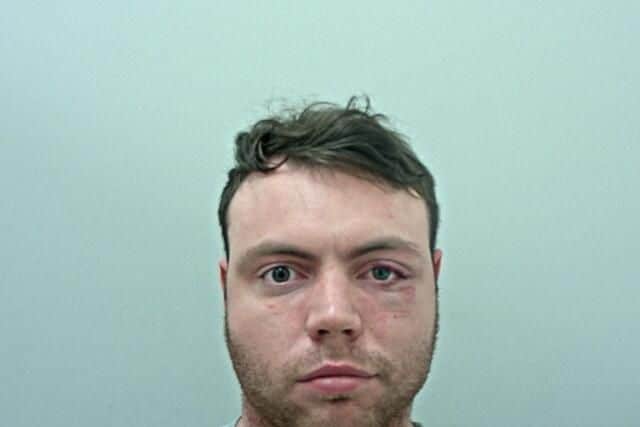 Tony Parsons, 29, of Fore Street, Darwen, was found guilty of Section 20 wounding and sentenced following a trial at Preston Crown Court. Parsons has been jailed for three years and eight months (Photo: Lancashire Police)