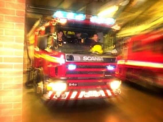 Firefighters battled a garage fire in Hesketh Bank