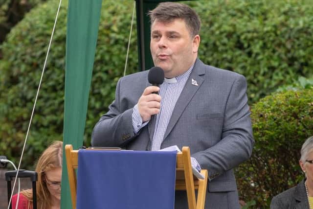 The service was conducted by airport chaplain, the Reverend George Lane
