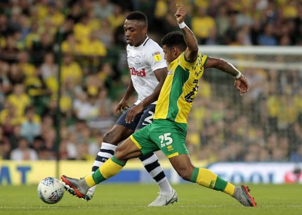Darnell Fisher endured a tough time in Preston's defeat at Norwich on Wednesday night