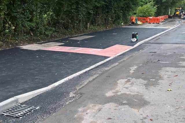 The new crossing being created (Photos: Lancashire County Council)