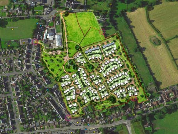 The masterplan for 140 new homes built at land at Bushells Farm off Mill Lane in Goosnargh