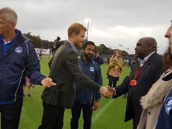 Refugees from Lancashire take part in the British Red Cross' Refugee World Cup Tournament... and get to meet Prince Harry