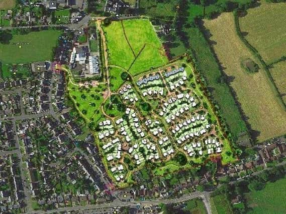 The masterplan for 140 homes at Bushells Farm, Goosnargh