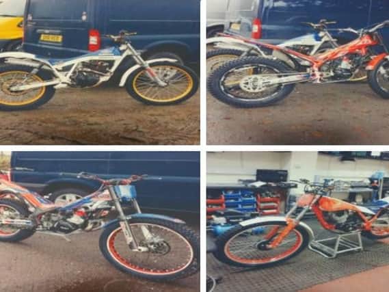 Four trail bikes stolen in Preston
