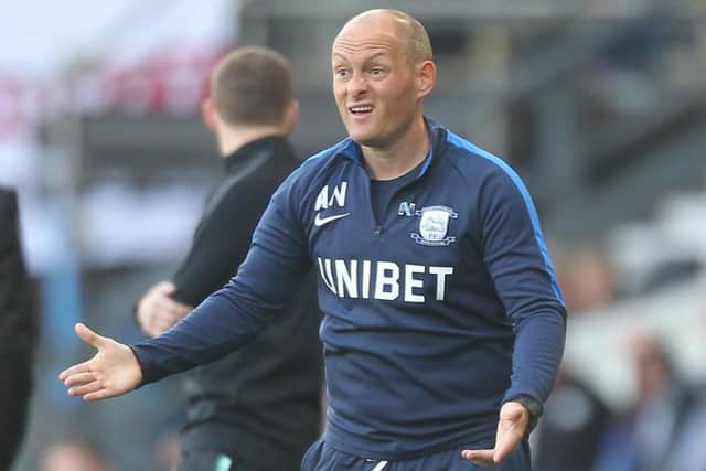 Alex Neil tries to get his message across at Pride Park