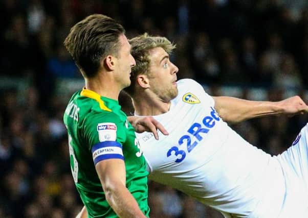 Challenging Patrick Bamford as PNE captain at Elland Road on Tuesday night