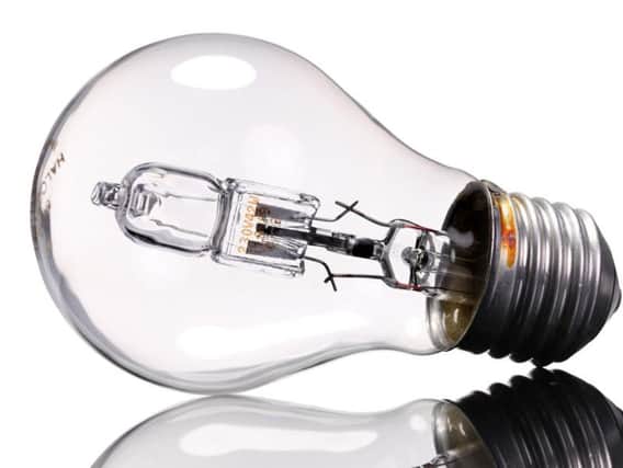 A halogen lightbulb