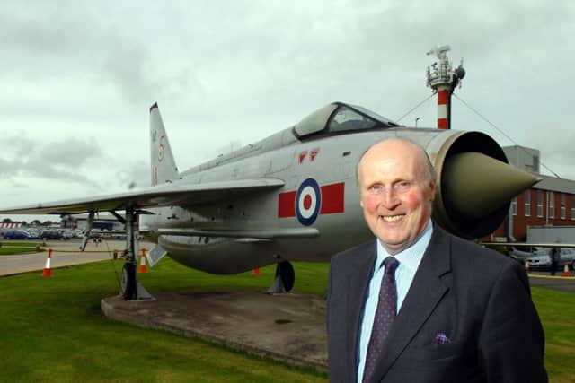 Test pilot John Cockburn pictured in front of a Lightning in 2008
