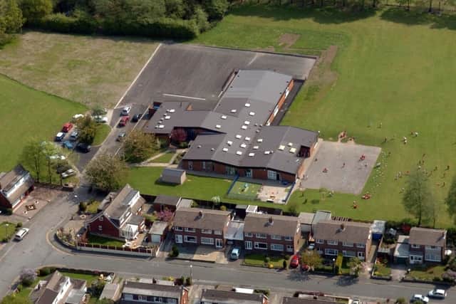Aerial view of Balshaw Lane primary school
