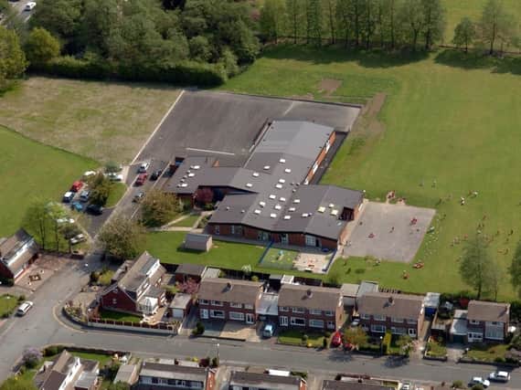 Aerial view of Balshaw Lane primary school