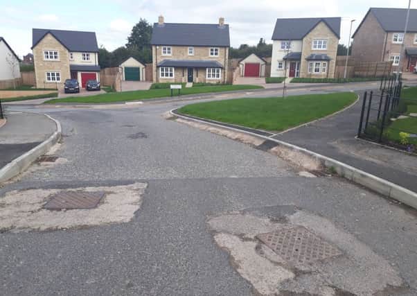 The unfinished road at The Silks in Galgate.