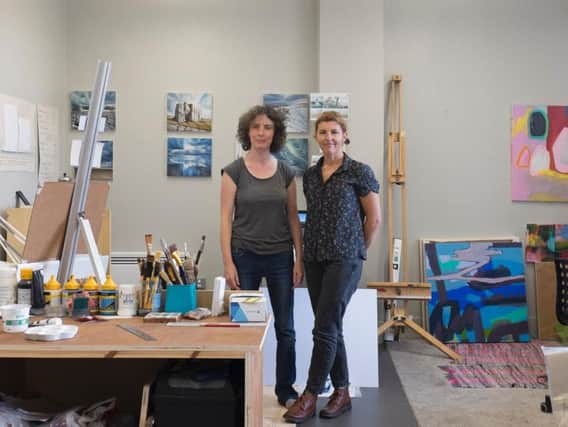 Lancaster artists Debbie Yare, left, and Laura van Tatenhove