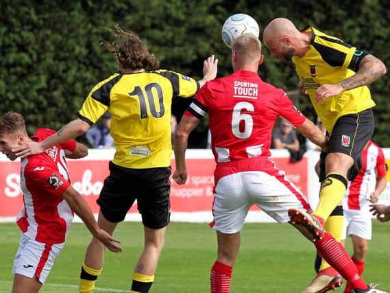 Match action from Chorley's clash against Brackley Town last weekend