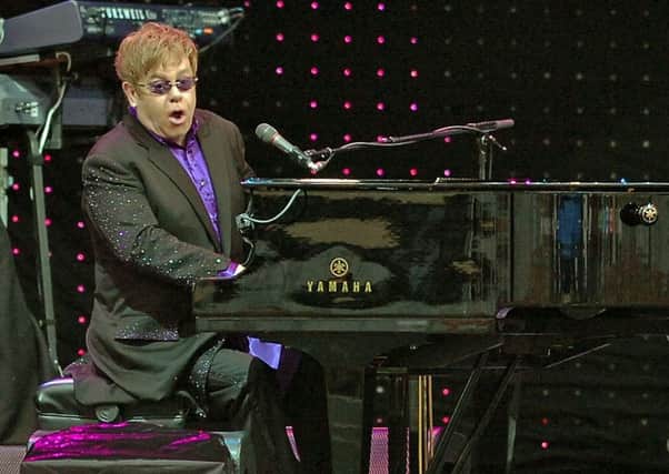 Elton John's concert on Blackpool promenade.