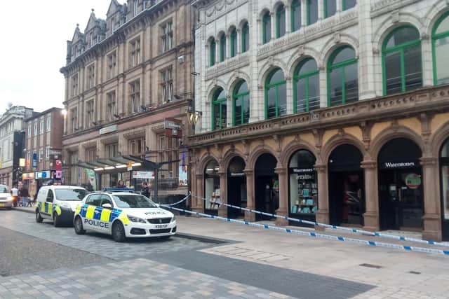 Waterstones inFishergate and Home Bargains inMarket Place, Cheapside were taped off last night.