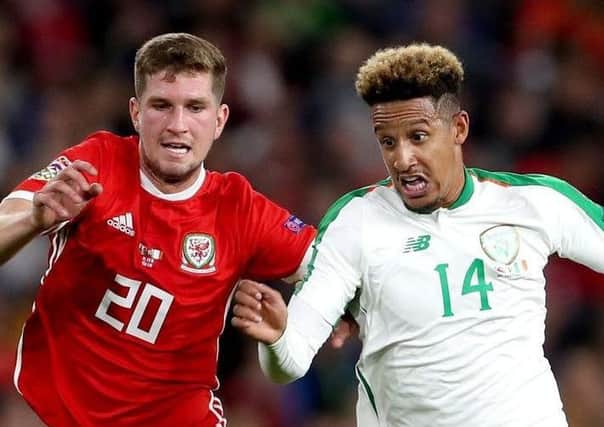 Robinson in action for the Republic of Ireland against Wales last Thursday