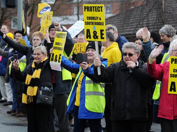 Protesters have been campaigning to protect Chorley A&E for years