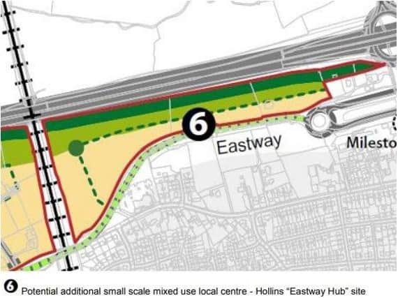 The 1.91-hectare build will be sandwiched in between the B6241 Eastway and the M55, to the west of the A6.