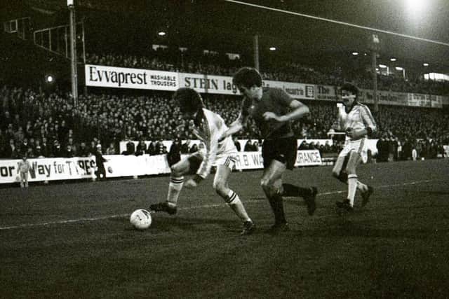 Action from PNE's 4-0 win over Colchester in 1978