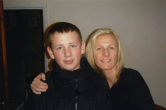 Tracey pictured with Jon-Jo, who was killed in 2014