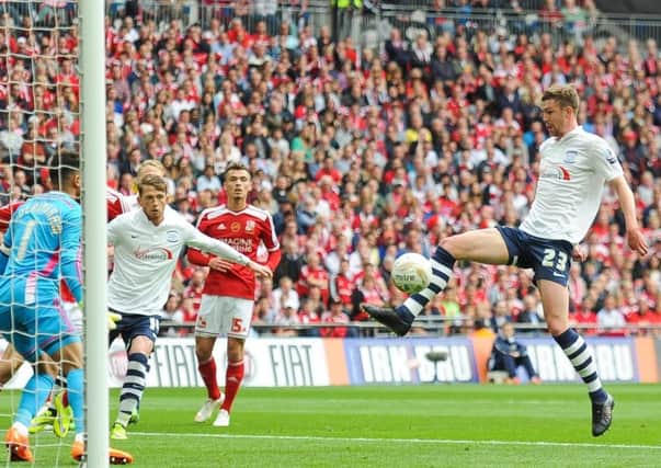 Paul Huntington was a scorer in the play-off final at Wembley