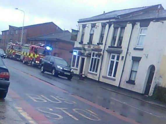 Fire engines at The Plough