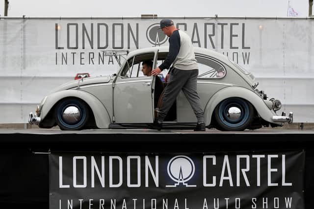 Volkswagen Beetle on stage during the London Cartel International Auto Show