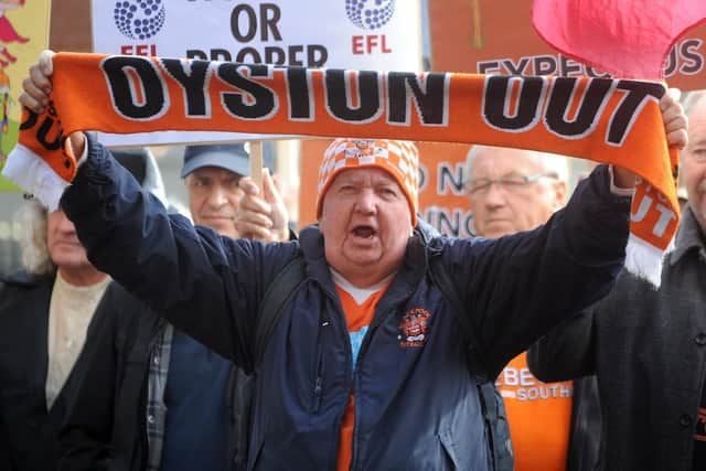 Blackpool FC supporters gathered outside the English Football League's (EFL) headquarters in Preston to protest about the continuing ownership of the club by the Oyston family (Photos: Rob Lock/Johnston Press)