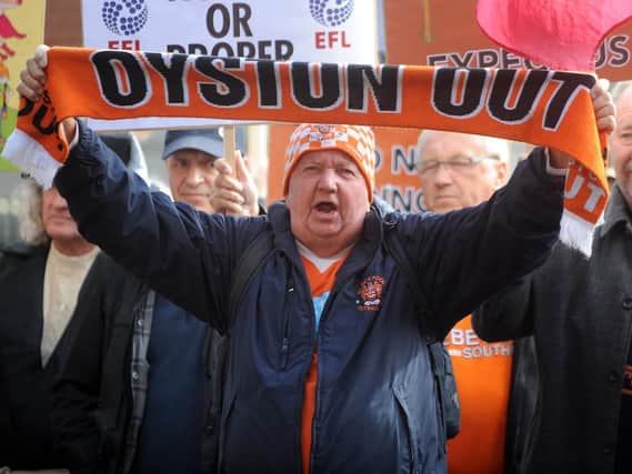 Blackpool FC supporters gathered outside the English Football League's (EFL) headquarters in Preston to protest about the continuing ownership of the club by the Oyston family (Photos: Rob Lock/Johnston Press)