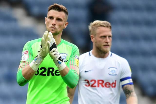North End goalkeeper Declan Rudd after the final whistle of the Deepdale defeat to Reading
