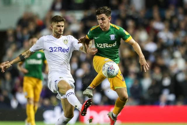 Josh Harrop in action for Preston at Leeds