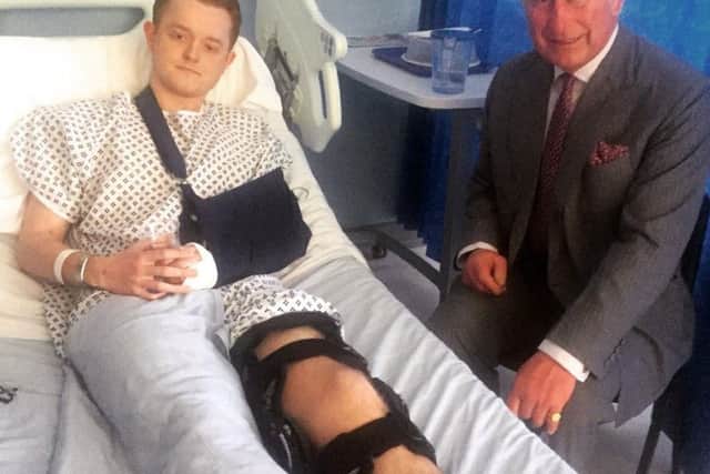 Prince Charles visited Travis as he recovered in hospital