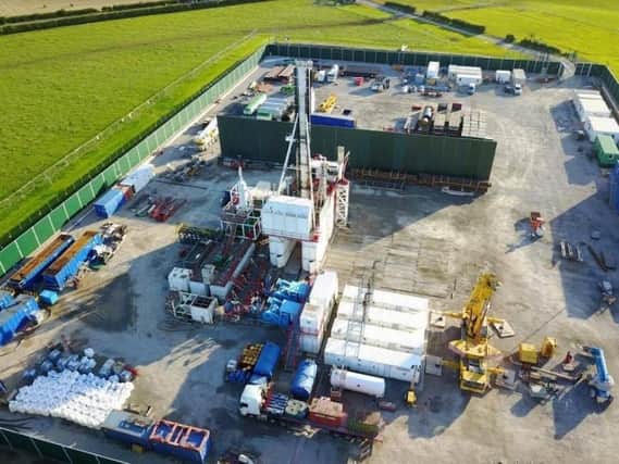 The drill site at Preston New Road where fracking is due to take place by early next month.