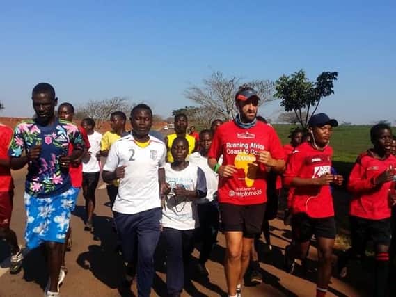 Brendan Rendall ran across Africa for FOMO charity in Walmer Bridge