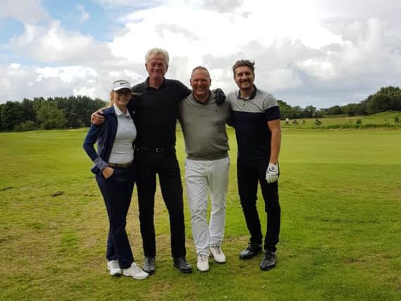 Amy Hughes, Fletchers Solicitors, Stephen Killalea QC, Devereux Chambers, Peter Edwards, Devereux Chambers, Gerard Horton, Fletchers Solicitors  held a golf day for Headway Chorley and Preston