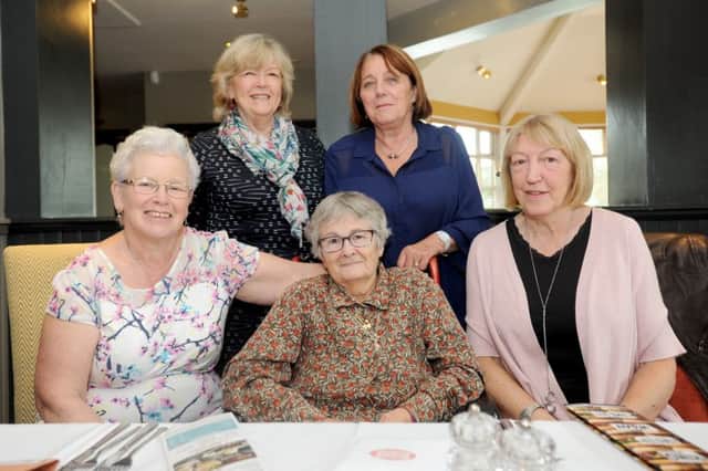 Reunion of nurses who trained together 50 years ago. Clockwise from top left are Jane Dean, Jackie Tompkins, Heather Hunter, Anne Saunders and Anne Milroy.