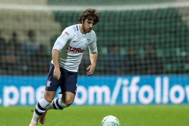 Ben Pearson on the ball on his return from suspension